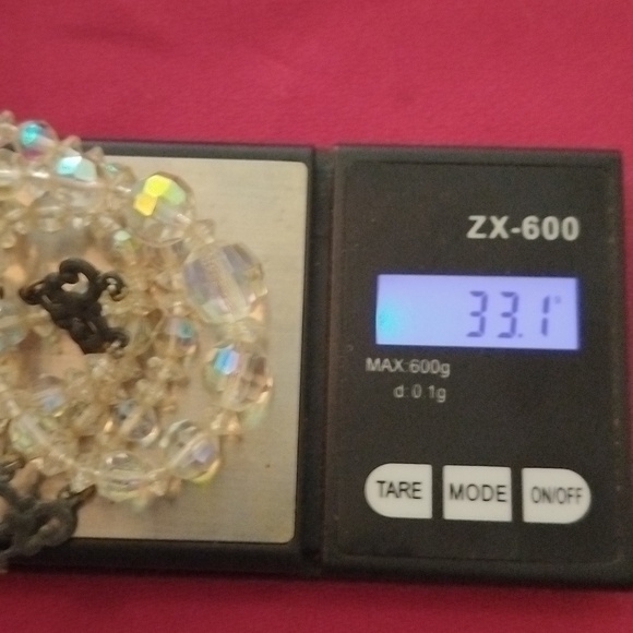 Vtg LOT of 2 AB Rock Crystal Double strand Chokers - Picture 13 of 13